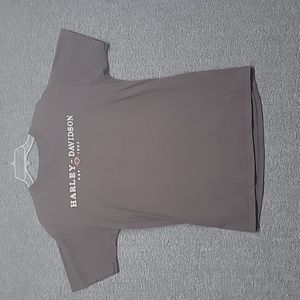 Harley Davidson Men's Brown Tee Shirt Size Large 100% Cotton Short Sleeve